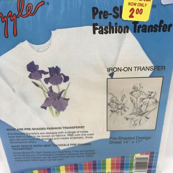 Lot of 4 VTG Iron-On Transfer Pattern 1989 Dizzle Koala Iris Roses Peacock Mask - Picture 7 of 9